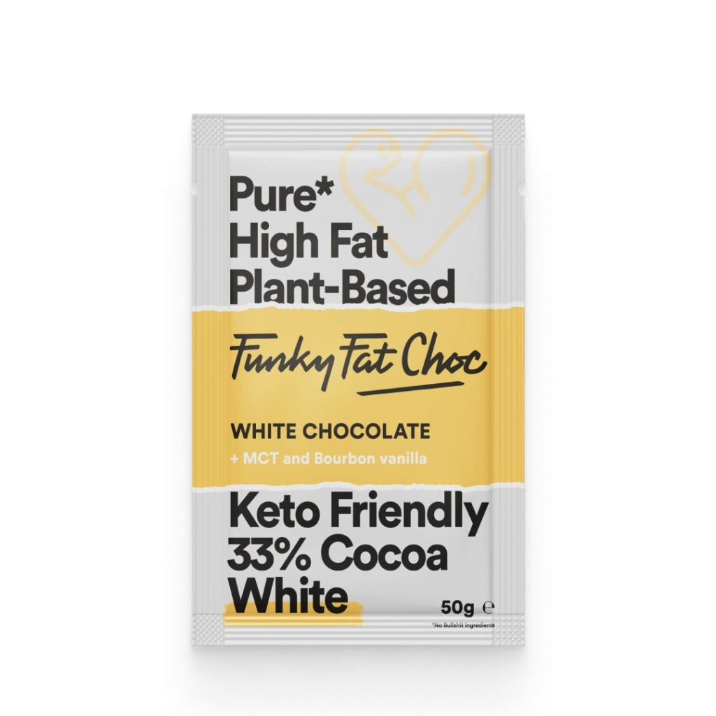 Ciocolata Alba cu Bourbon Vanilla + MCT FunkyFatFoods