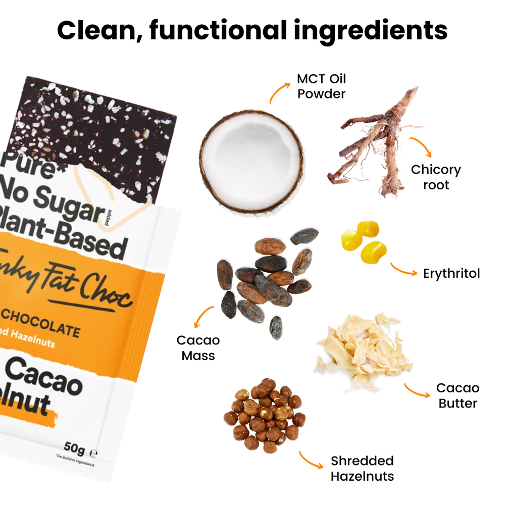 Ciocolata Neagra cu Alune + MCT FunkyFatFoods