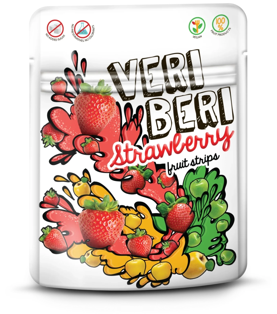 Jeleuri - pastila de fructe VERI BERI cu căpșuni 50g
