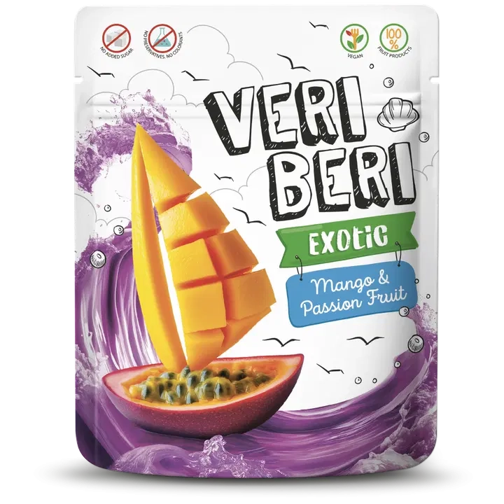 Желе - пастила фруктовое VERI BERI EXOTIC манго-маракуйя 50г