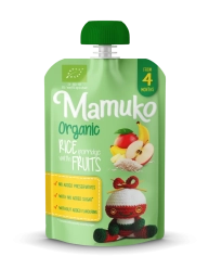 Piureu Mamuko de orez și fructe organic 100g